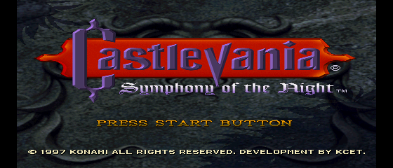 Castlevania: Symphony of the Night Title Screen